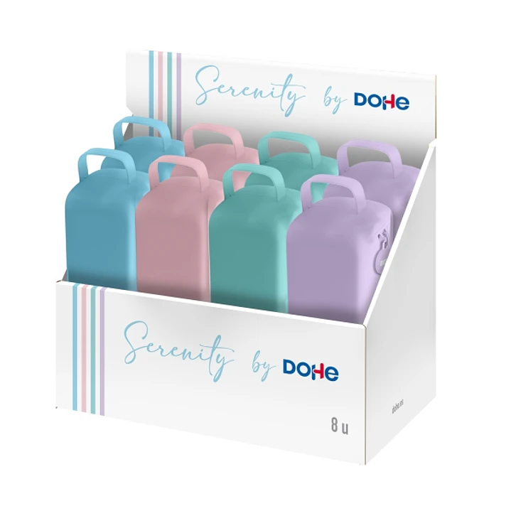 Dohe Serenity Expositor con 8 Portatodo - Cremallera - Tirador de Goma - Silicona de Tacto Suave - Asa Lateral - Colores Surtidos 1