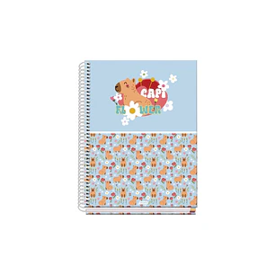 Dohe Capi Flower Cuaderno de Espiral Metalica - Formato A5 - 100 Hojas Offset de 90g - 5x5mm - Microperforadas - Banda de Color - Tapa Dura Plastifica