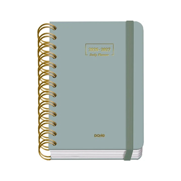 Dohe Premium Agenda Escolar 26/27 - Formato A6 - Dia Pagina - Papel Offset Ahuesado 80g - Cubierta de Carton Plastificado - Espiral Metalica Doble - G 1