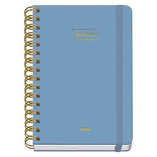 Dohe Premium Agenda Escolar 26/27 - Formato A5 - Semana Vista - Papel Offset Ahuesado 80g - Cubierta de Carton Plastificado - Espiral Metalica Doble -