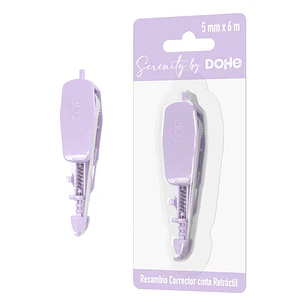 Dohe Serenity Recambio de Cinta Correctora - 5mm x 6m - Retractil - Color Morado