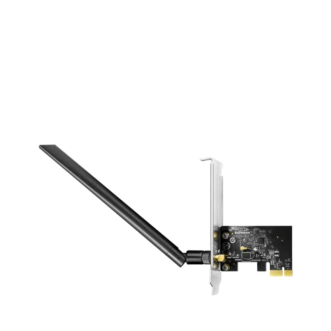 Cudy AC650 Adaptador de Red PCIe - Doble Banda - Antena Wi-Fi 5 Desmontable - Velocidad hasta 433Mbps - 72.5x45x11.6mm - Color Negro 1