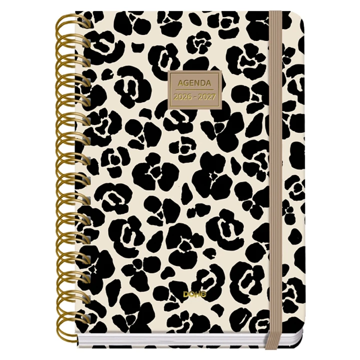 Dohe Premium Wild Agenda Escolar 26/27 - Formato A5 - Dia Pagina - Papel Offset Ahuesado 80g - Cubierta de Carton Plastificado - Espiral Metalica Dobl 1