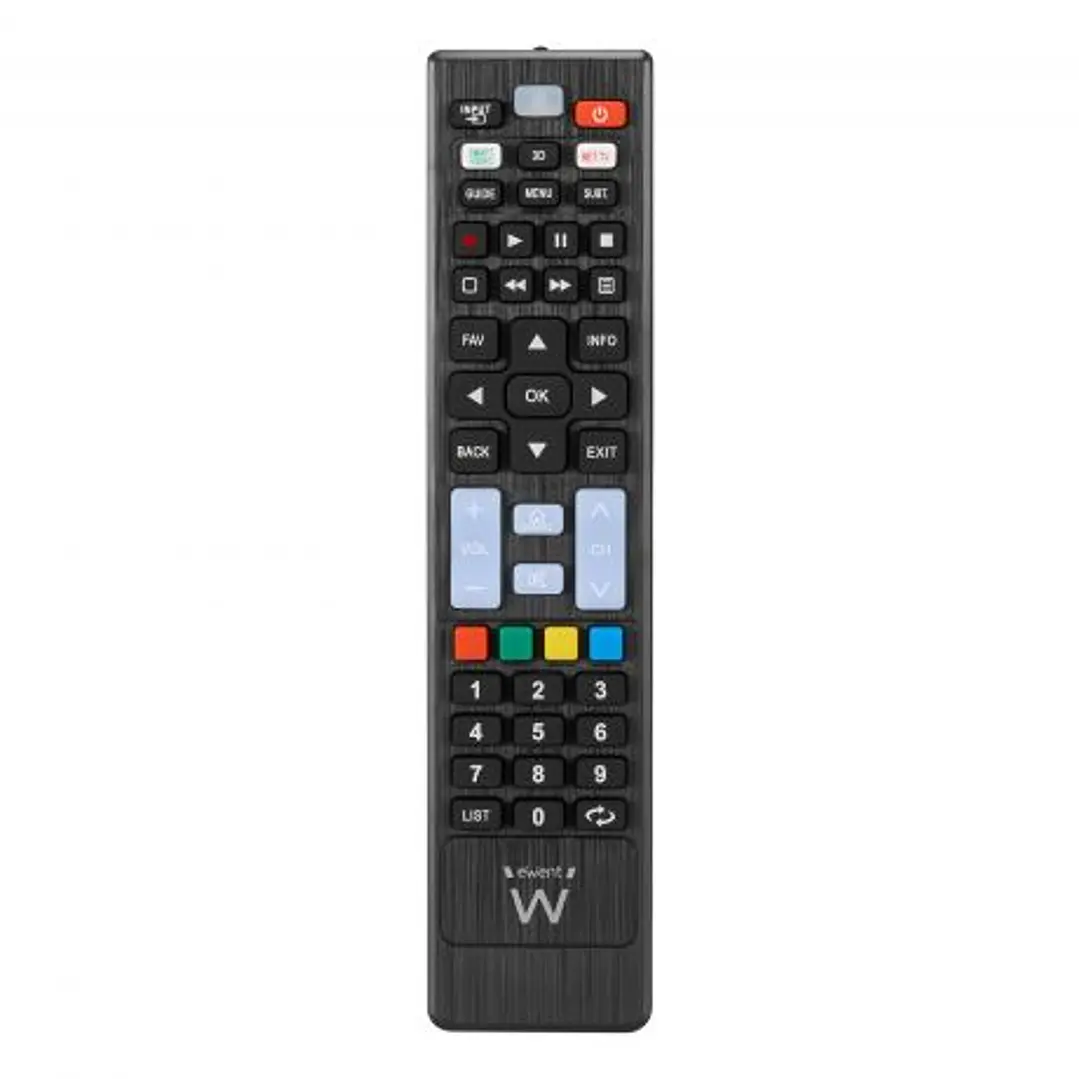 Ewent EW1577 Mando Universal para Lg, Samsung, Sony, Hisense y TCL - Preconfigurado - Botones NetTV y Smart Video - Color Negro 1