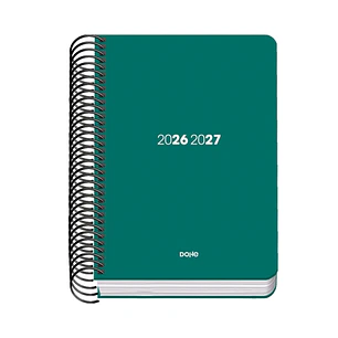 Dohe Basic Element Agenda Escolar 26/27 - Formato A6 - Dia Pagina - Papel Offset Ahuesado 70g - Cubierta de Carton Plastificado - Espiral Metalica - G