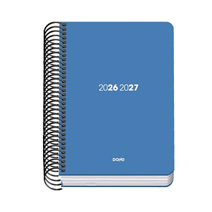 Dohe Basic Element Agenda Escolar 26/27 - Formato A6 - Dia Pagina - Papel Offset Ahuesado 70g - Cubierta de Carton Plastificado - Espiral Metalica - G