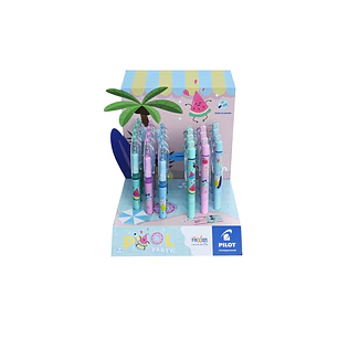 Pilot Pool Party Expositor de 12 Boligrafos Frixion Ball + 12 Boligrafos Frixion Ball Clicker - Borrables - Recargables - Colores Surtidos