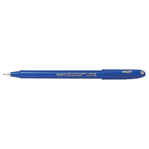 Pilot Super Color Rotulador Permanente Ultra Fino - Punta de Poliacetal 1mm - Libre de Xileno - Color Azul
