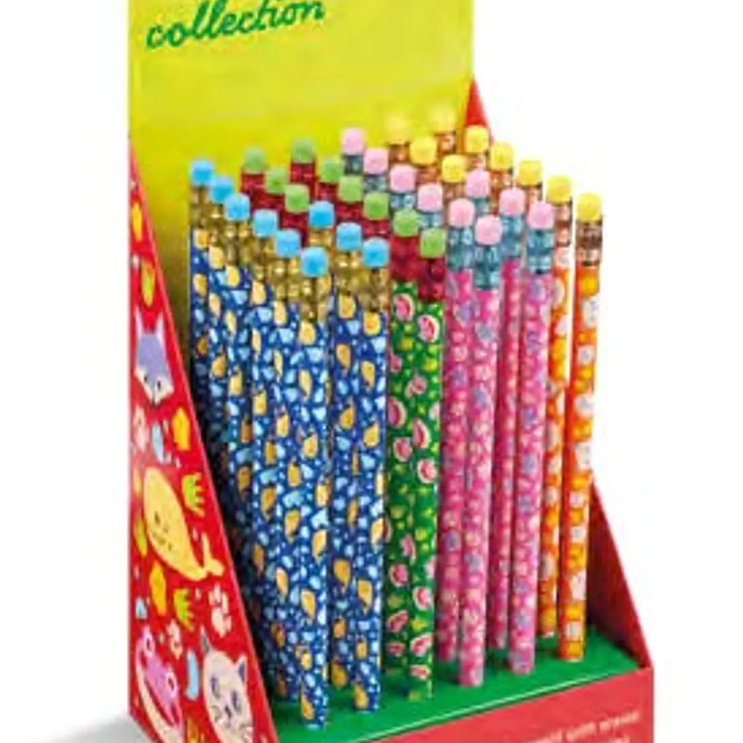 Carioca Wild Collection Expositor con 36 Lapices HB con Goma de Diferentes Colores - Divertidos Diseños de Animales 1