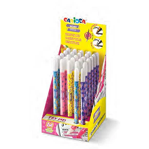 Carioca Memo Erase 2 en 1 Expositor con 25 Rotuladores +2 para Probar - Una Punta Subraya y la otra Borra el Color - Colores Surtidos