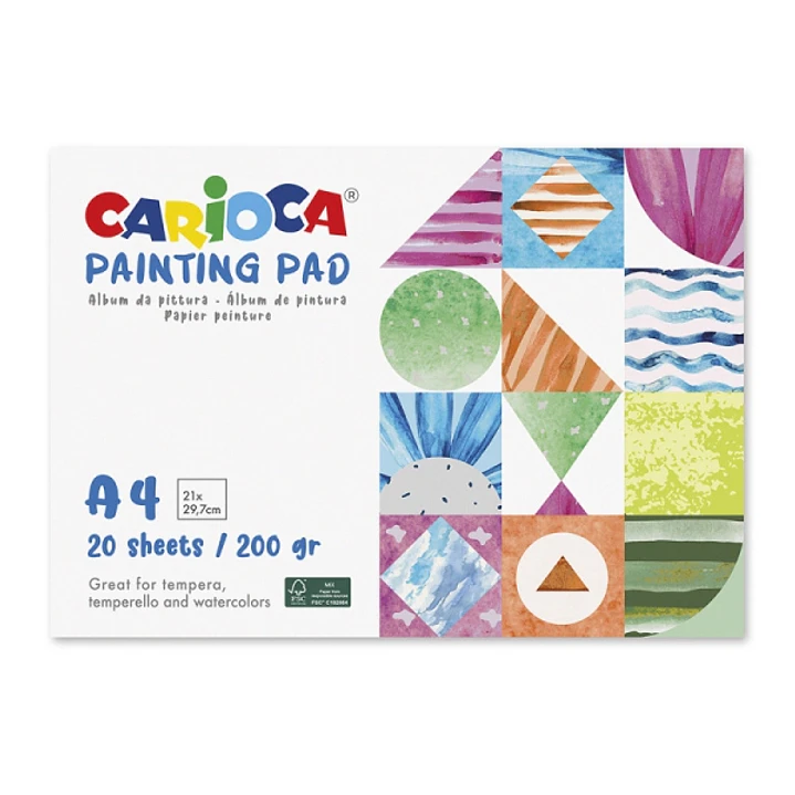 Carioca Bloc de Pintura A4 con 20 Hojas - Papel de 200gr - No Deja que los Colores Traspasen 1