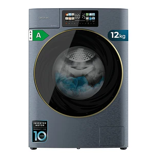 Cecotec Bolero DressCode 12950 Autodose Direct Drive 3D Titanium Lavadora de Carga Frontal de 12kg - 1400rpm - Autodosificacion - 13 Programas - Panta
