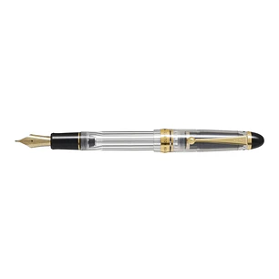 Pilot Custom 823 F Pluma Estilografica - Plumin de Oro de 14K - Cuerpo Transparente - En Estuche de Regalo Individual con un Tintero Pilot