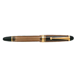 Pilot Custom 823 M Pluma Estilografica - Plumin de Oro de 14K - Cuerpo Ambar Transparente - En Estuche de Regalo Individual con un Tintero Pilot