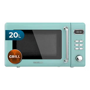 Cecotec Proclean 5110 Retro Green Microondas con Grill - 700W - Capacidad 20L - 5 Niveles - Bloqueo de Seguridad Infantil - Avisador Acustico - Color 