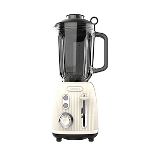 Cecotec Power Black Titanium RetroBeige Batidora de Vaso - 1200W - Jarra de 1.5L - Funcion Pulse - 4 Hojas Recubiertas de Titanio - Velocidad Ajustabl
