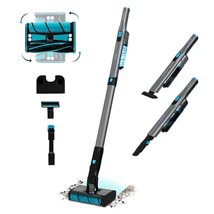 Cecotec Scoba 2100 Twice Aspiradora de Escoba Vertical 2 en 1 - 210W - 20KPa de Succion - Ultraligero - Autonomia hasta 45min - Accesorios Multifuncio