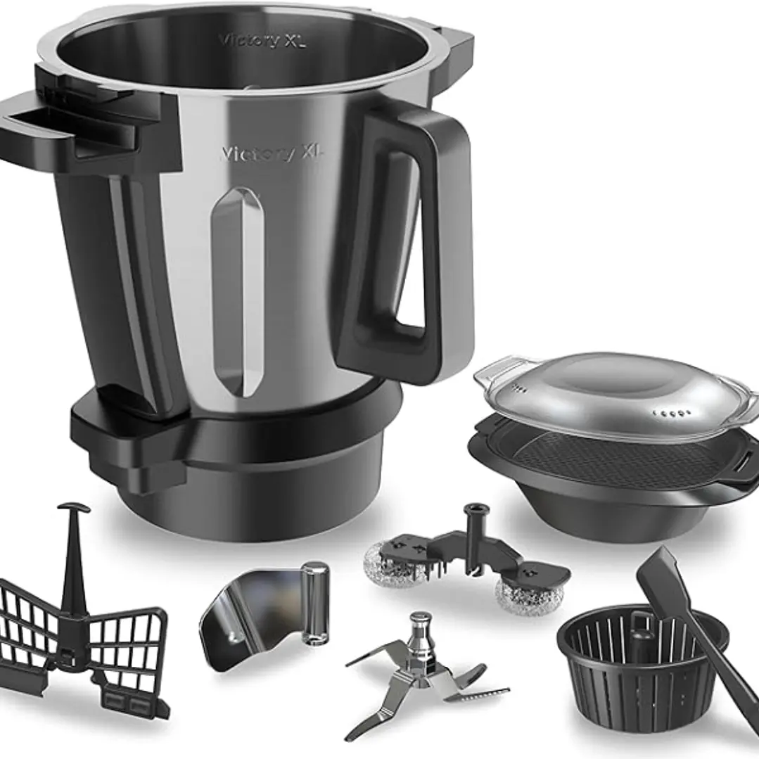Cecotec Victory Jarra y Accesorios para Robot de Cocina Mambo Cooking - Acero Inoxidable - Color Negro y Plata 1