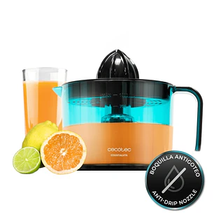 Cecotec EssentialVita Adjust Black Exprimidor Electrico - 40W - Filtro Regulador de Pulpa - 2 Conos Desmontables - Boquilla Antigoteo - Apto Lavavajil