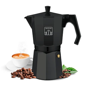 Cecotec Mokclassic 1200 Cafetera Italiana para 12 Tazas - Aluminio Fundido - Apta para Gas, Electrica y Vitro - Facil de Limpiar - Valvula de Segurida