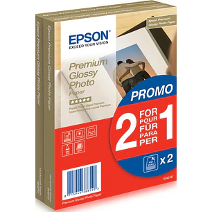 Epson Premium Glossy Photo Pack de 80 Hojas de Papel Fotografico - 10x15cm - Gramaje de 255g/m2 - Acabado Brillante - Compatible con Impresoras Inkjet