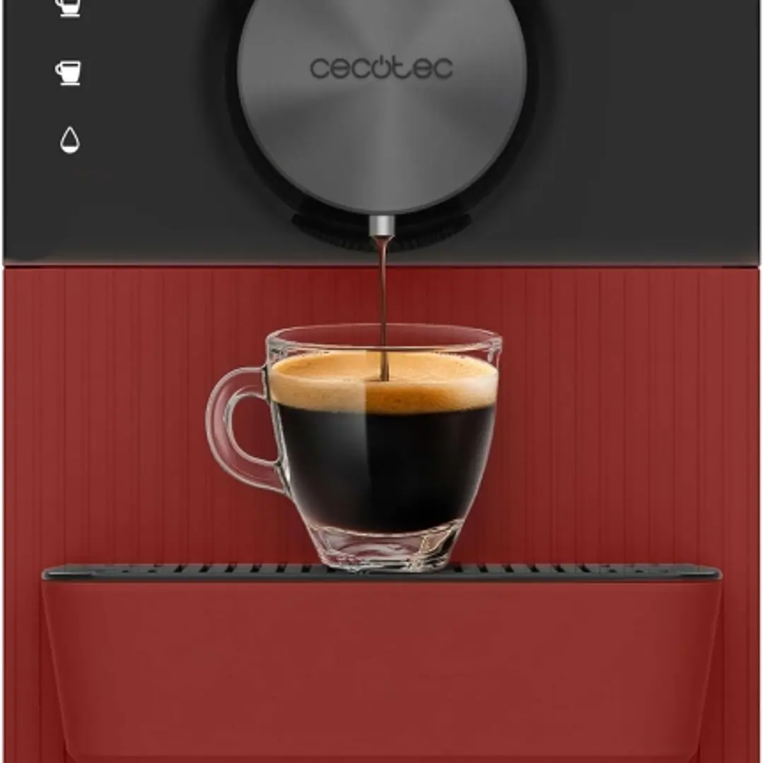 Cecotec Cremmaet Cube Red Cafetera Superautomatica - 19bar - Deposito de 1.1L - Sistema de Prensado y Pre-Infusion - Sistema Thermoblock - Pantalla Ta 1