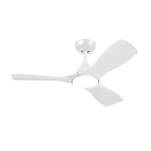 Philips Olas Fan Ceiling Ventilador de Techo con Luz LED Hasta 6500K - Aspas Fijas - 30W Ventilador + 24W Luz - Mando a Distancia - Color Blanco