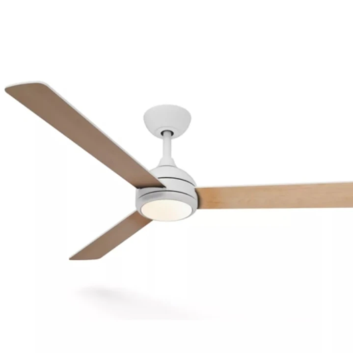 Philips Velyx Ceiling Ventilador de Techo con Luz LED Hasta 6500K - Aspas Fijas - 32W Ventilador + 24W Luz - Mando a Distancia - Color Blanco/Madera 1