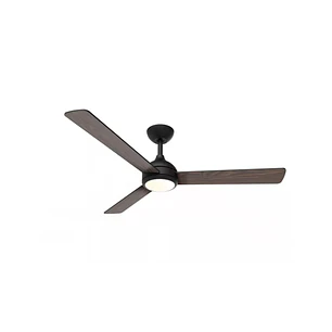 Philips Velyx Ceiling Ventilador de Techo con Luz LED Hasta 6500K - Aspas Fijas - 32W Ventilador + 24W Luz - Mando a Distancia - Color Negro/Madera