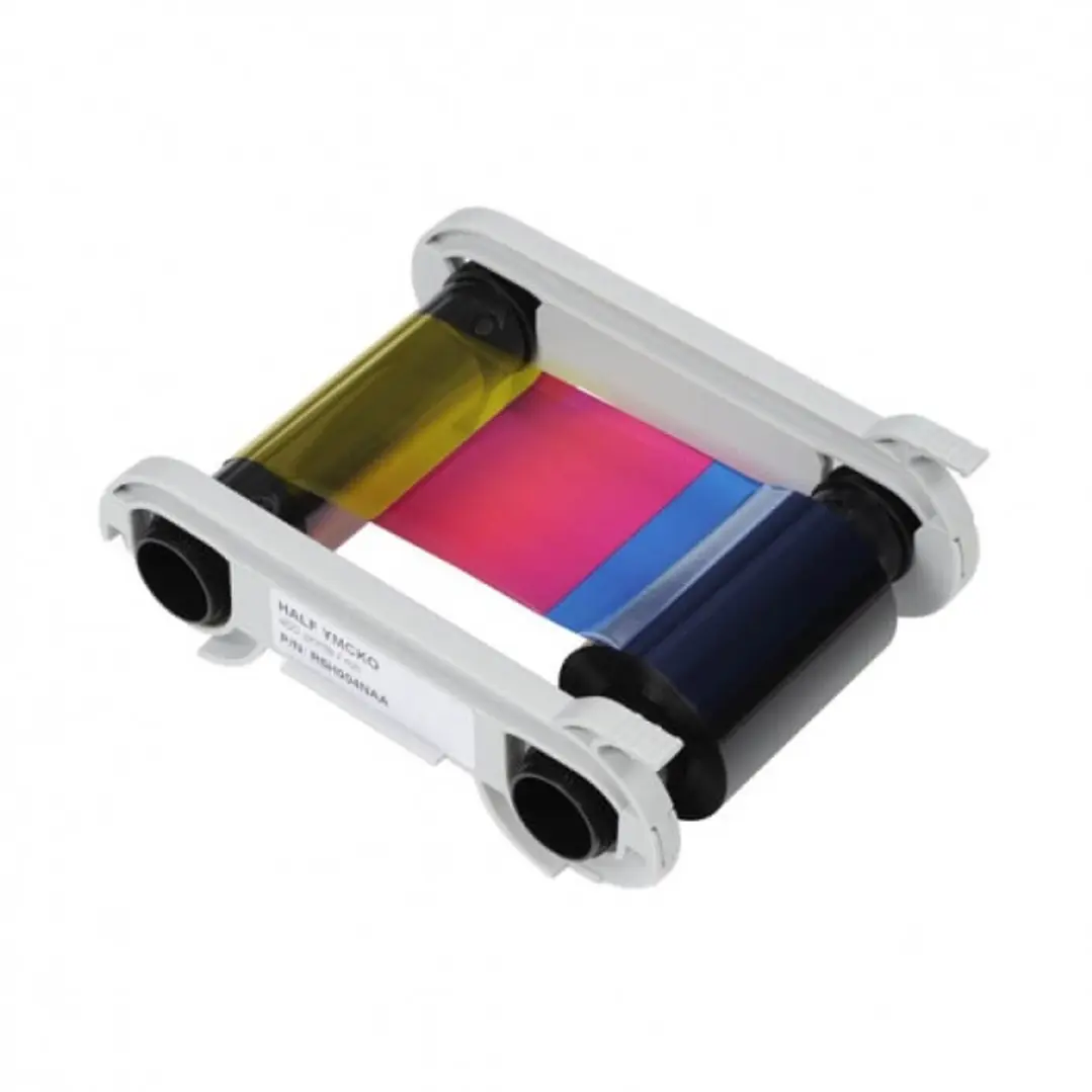 Evolis Ribbon Color YMCKO 1/2 Panel Cartucho de Cinta Original - 400 Impresiones por Rollo - R5H004NAA 1