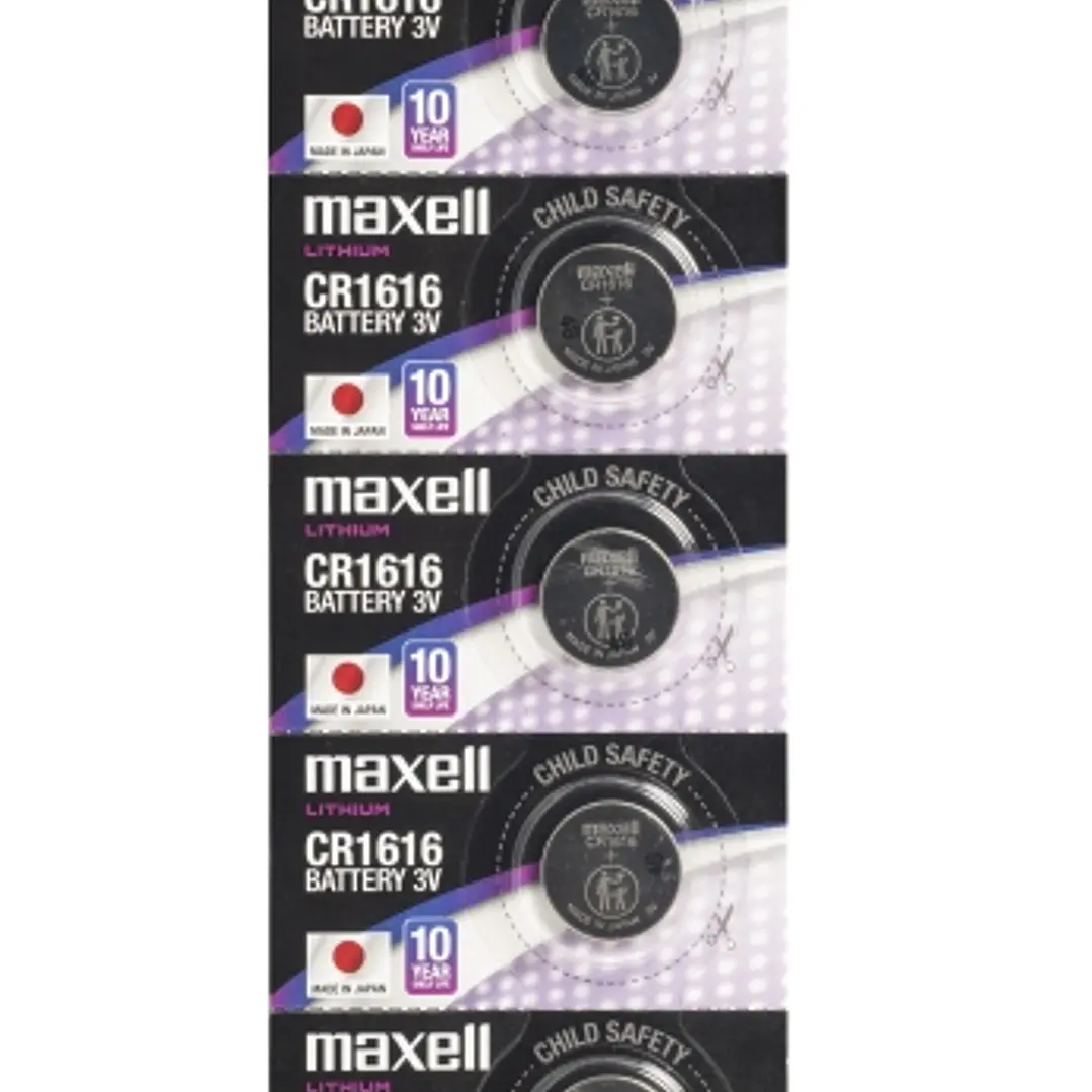 Maxell Pack de 5 Pilas Litio de Boton CR1616 3V 1