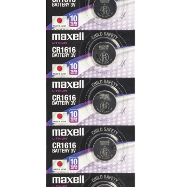 Maxell Pack de 5 Pilas Litio de Boton CR1616 3V 1