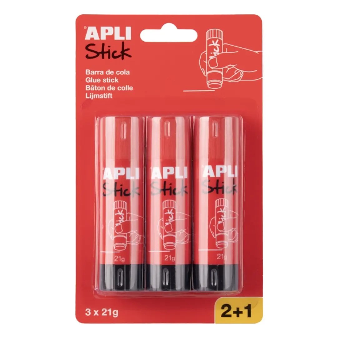 Apli Pack con 3 Barras de Pegamento 21g - Facil Aplicacion - Secado Rapido - Transparente 1