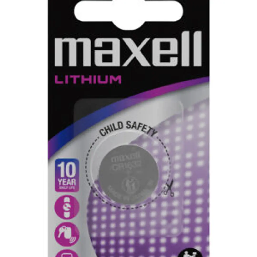 Maxell Pack de 1 Pila Litio de Boton CR1632 3V 1