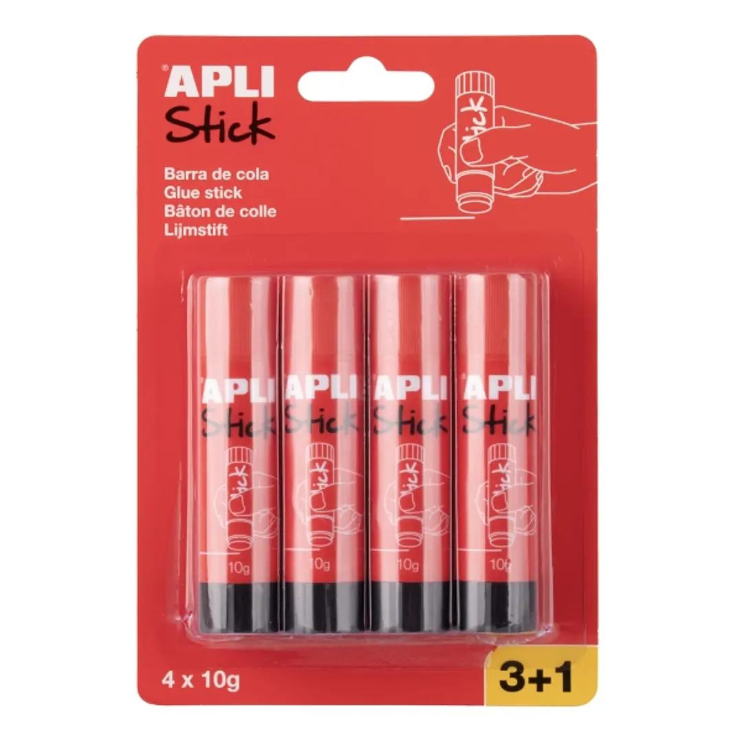 Apli Pack con 4 Barras de Pegamento 10g - Facil Aplicacion - Secado Rapido - Transparente 1