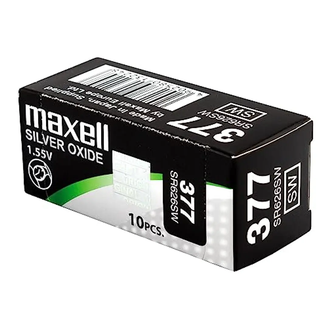 Maxell 377 Pack de 10 Pilas Oxido de Plata 1.55V - SR0626SW 1