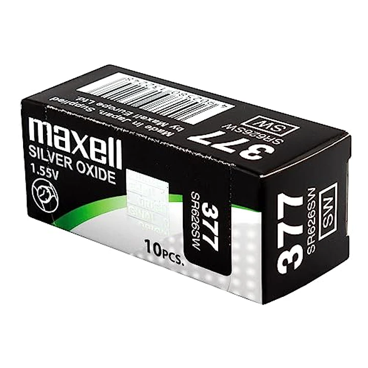 Maxell 377 Pack de 10 Pilas Oxido de Plata 1.55V - SR0626SW 1