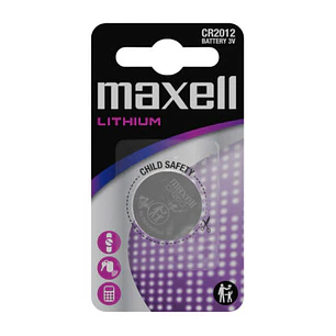 Maxell Pack de 1 Pila Litio de Boton CR2012 3V