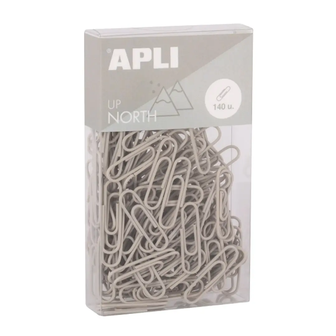 Apli Up North Pack con 140 Clips de Metal 28mm - Color Gris 1
