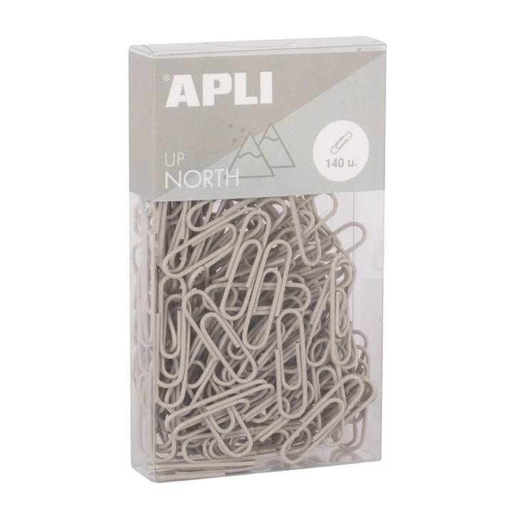 Apli Up North Pack con 140 Clips de Metal 28mm - Color Gris 1
