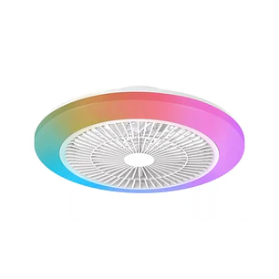 Philips Amigo Flat Fan Ceiling IR RD Ventilador de Techo con Luz LED Hasta 6500K - Aspas Integradas - 20W Ventilador + 40W Luz - RGB -  Mando a Distan