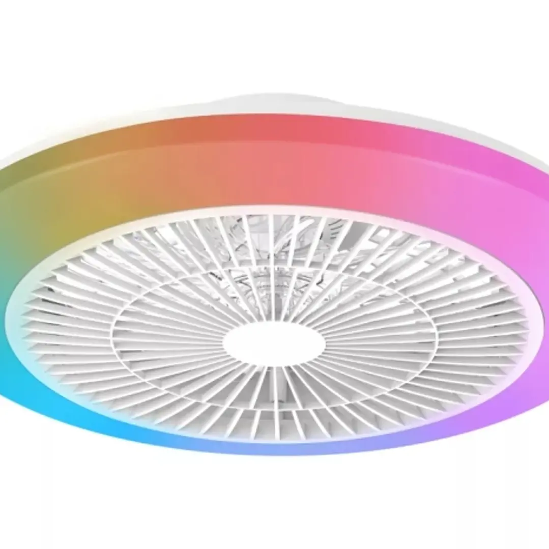 Philips Amigo Flat Fan Ceiling IR RD Ventilador de Techo con Luz LED Hasta 6500K - Aspas Integradas - 20W Ventilador + 40W Luz - RGB -  Mando a Distan 1
