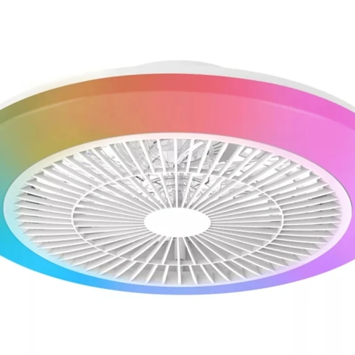 Philips Amigo Flat Fan Ceiling IR RD Ventilador de Techo con Luz LED Hasta 6500K - Aspas Integradas - 20W Ventilador + 40W Luz - RGB -  Mando a Distan 1