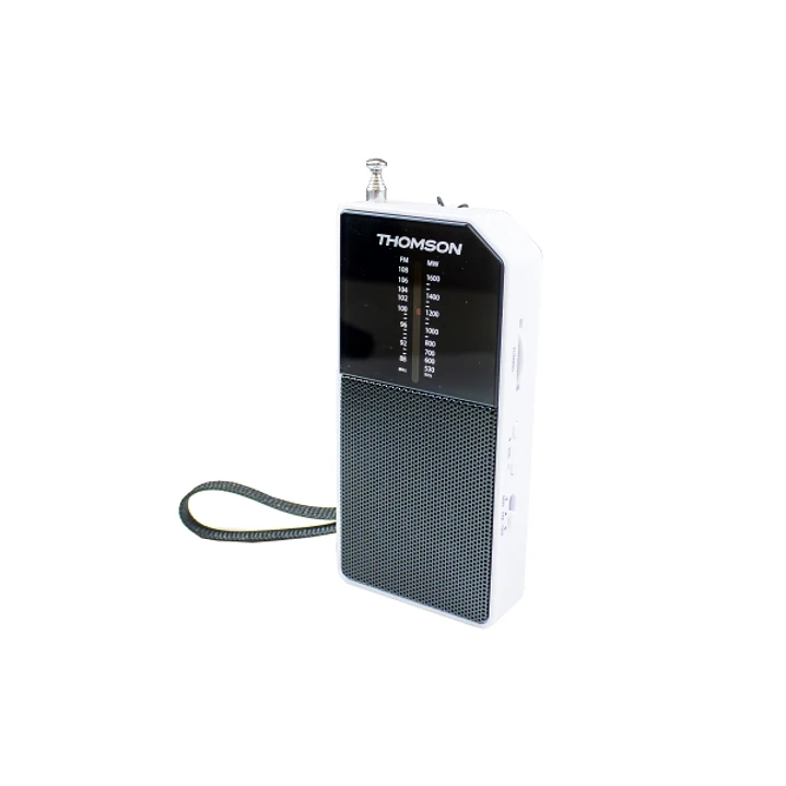 Thomson RT205 Radio FM/AM Portatil Analogica - Antena Telecopica - Color Blanco/Negro 1