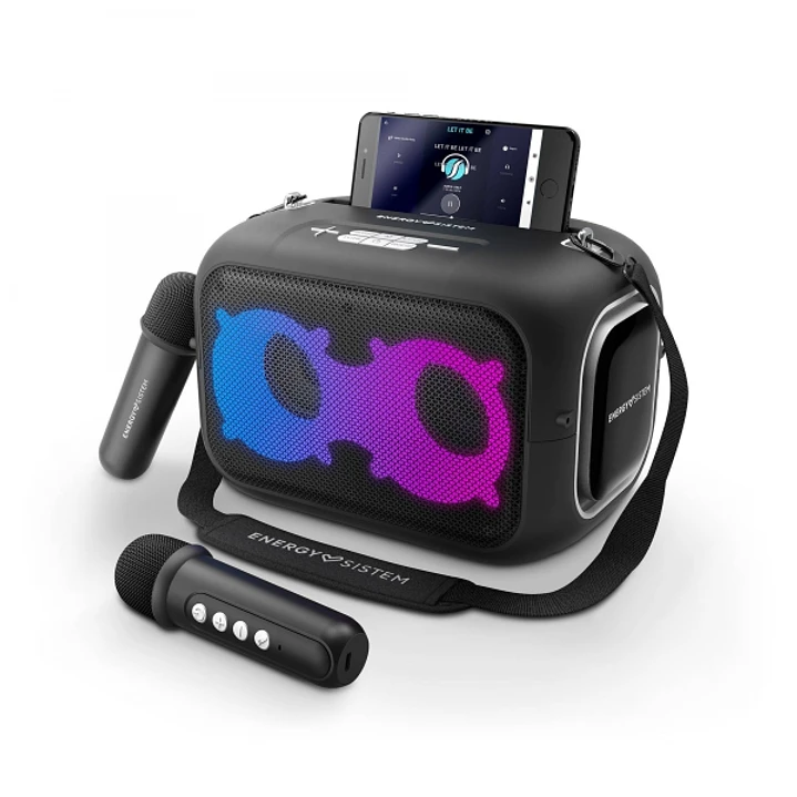 Energy Sistem KaraokeStar Altavoz 60W - Bluetooth 5.4 - True Wireless - IPX4 - 8h Autonomia - Luces LED - 2 Microfonos Inalambricos - Reproductor MP3  1