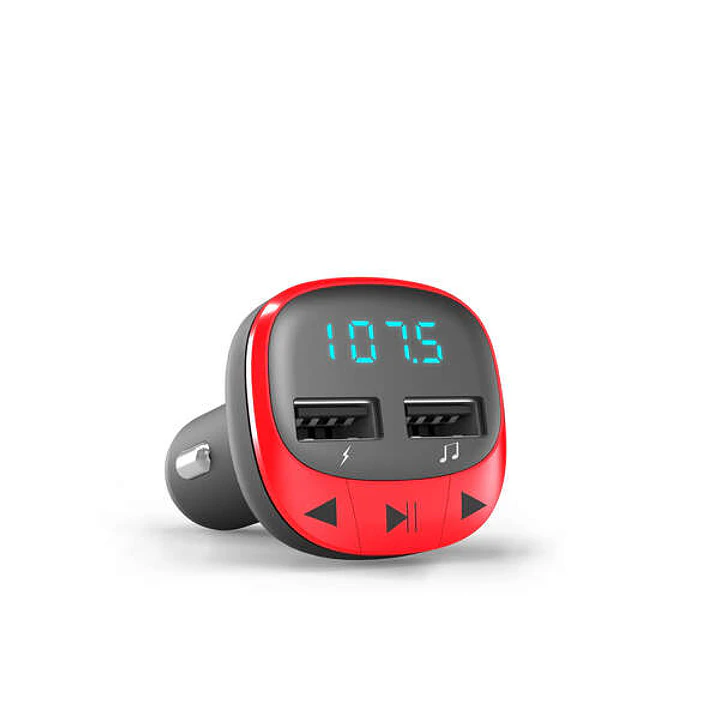 Energy Sistem Transmisor FM para el Coche - MicroSD - Carga USB - USB MP3 - Color Rojo 1