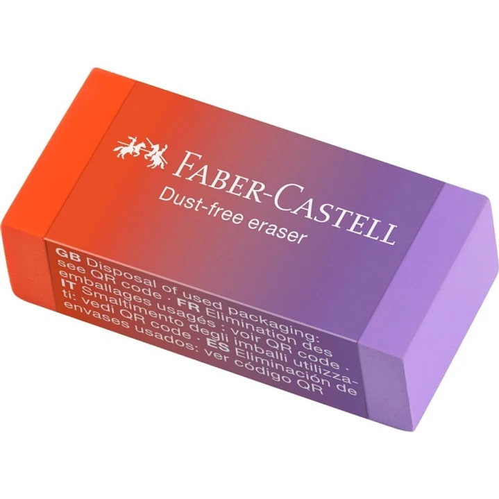 Faber-Castell Dust Free Flow Expositor con 24 Gomas de Borrar - Libre de PVC - Bajo  Residuo - Colores Surtidos 1