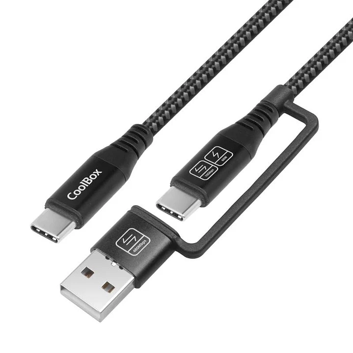 COOLBOX CABLE TRENZ USB-C+A/USB-C 3.2 GEN2 1.8 1