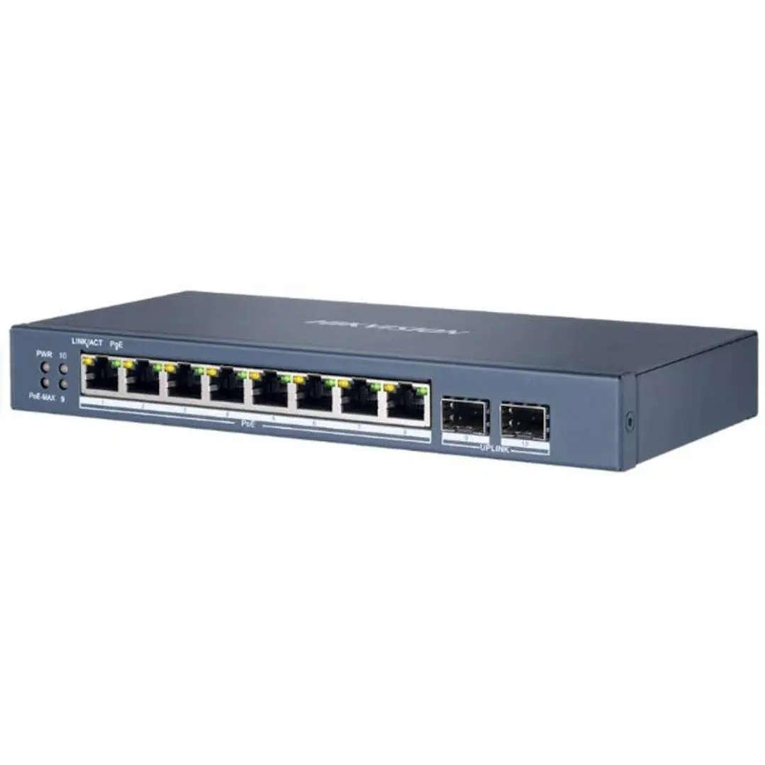 Hikvision DS-3E1510P-EI/M (B) Switch 8xGb PoE 2xGb 1