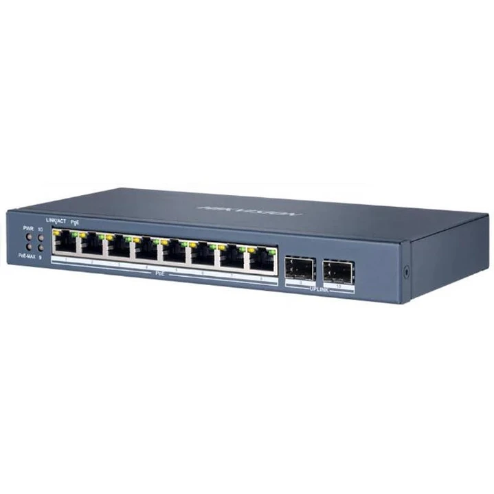 Hikvision DS-3E1510P-EI/M (B) Switch 8xGb PoE 2xGb 1